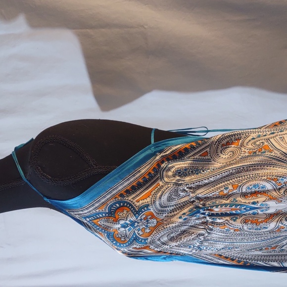 Women's India Boutique Scarf Sundress With Open Back Size Free EUC - Picture 3 of 15